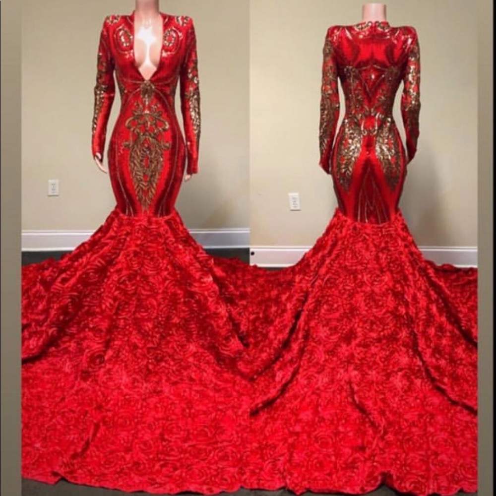 KEN WHITE Red Gown